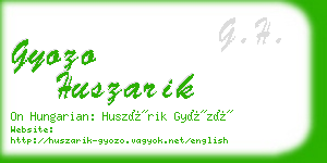gyozo huszarik business card